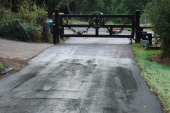 Inside gate at Montebello Road and Page Mill Road