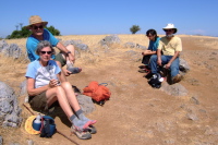 Ron & Alice (left) and Stella and Frank (right) resting on Black Mountain.