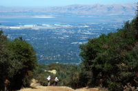 Frank and Stella descend the upper part of the Black Mountain Trail.