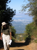 David climbing the upper reaches of the Black Mountain Trail 2 (2520ft)