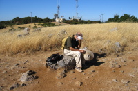 David resting at the broad summit of Black Mountain (2810ft)