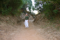 David about to descend the Rhus Ridge Trail (1090ft)