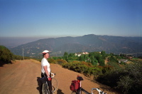 Chris on the trail to Montevina Rd.