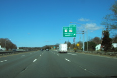 Heading west on MA2 near Arlmont Village