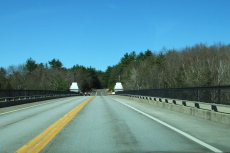 Crossing the Kings Bridge over the Connecticut River near Millers Falls