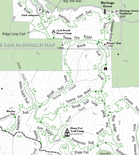 Brook Trail Loop from Heritage Grove