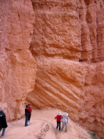 Kay and David zig-zagging down the Navajo Trail.