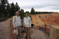 David and Bill at the start of the Navajo Trail, Bryce Canyon.