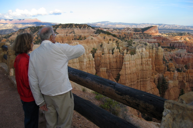 Kay and David at Fairyland Point, Bryce Canyon.