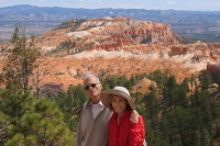 David and Kay at Sunrise Point, Bryce Canyon.