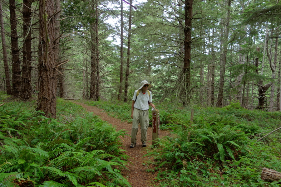 David at a trail junction