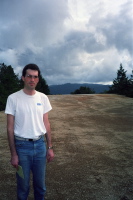 Bill on the ridgetop airstrip.
