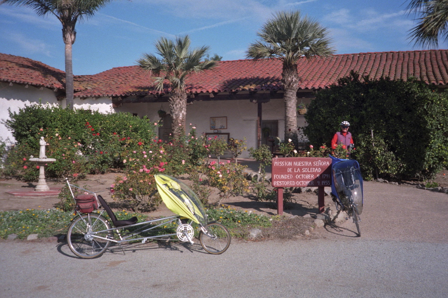 Ron enjoys the mission garden