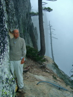 David on the ledge.