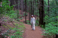 David on the first mile through the forest.