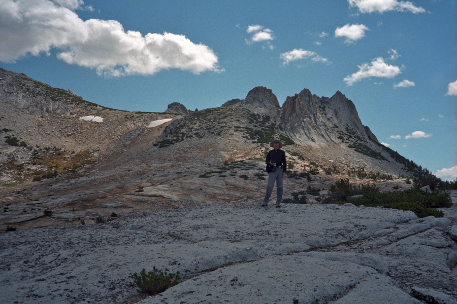 Bill below Echo Peaks.