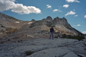 Bill below Echo Peaks.