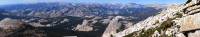 Cathedral Peak Panorama, view northwest (10720ft)