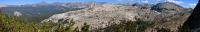 Cathedral Peak Panorama, view is to the east (10690ft)