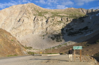 Ellery Lake and Peak 11403 on Tioga Rd. near end of day
