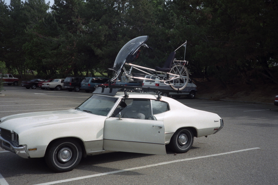 Gold Rush on Buick roof rack