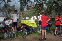 Stopping at the first rest stop on Auberry Rd.