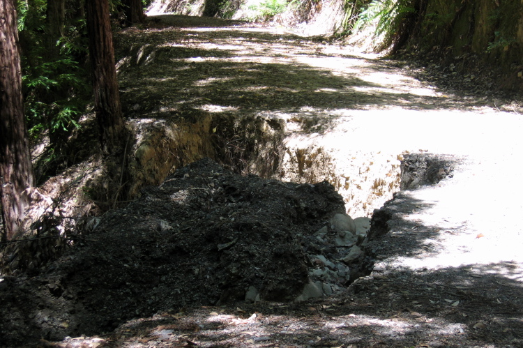 Washout on Gazos Creek Rd. (915ft)