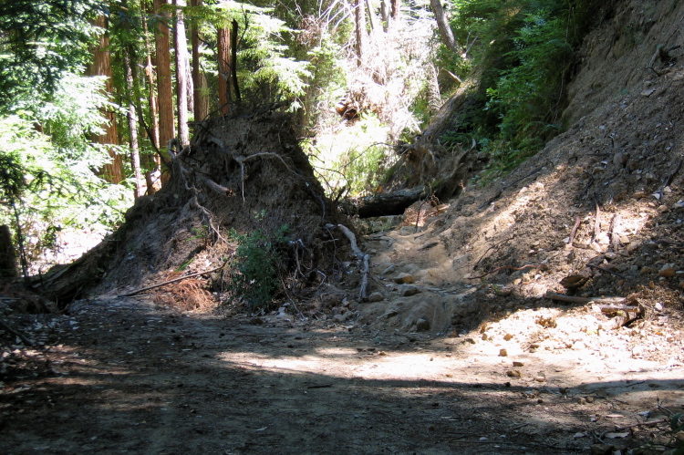 Mudslide on Gazos Creek Rd. (900ft)