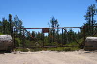 Trail to Sunset Camp, closed to bikes. (1430ft)