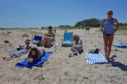 Relaxing at Chatham Beach