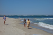 Laura, Ryanne, and Linda on the beach