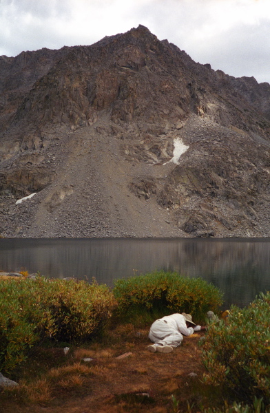 David takes a nap at Ruwau Lake beneath Picture Puzzle.