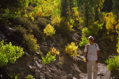 David enjoys the aspens.