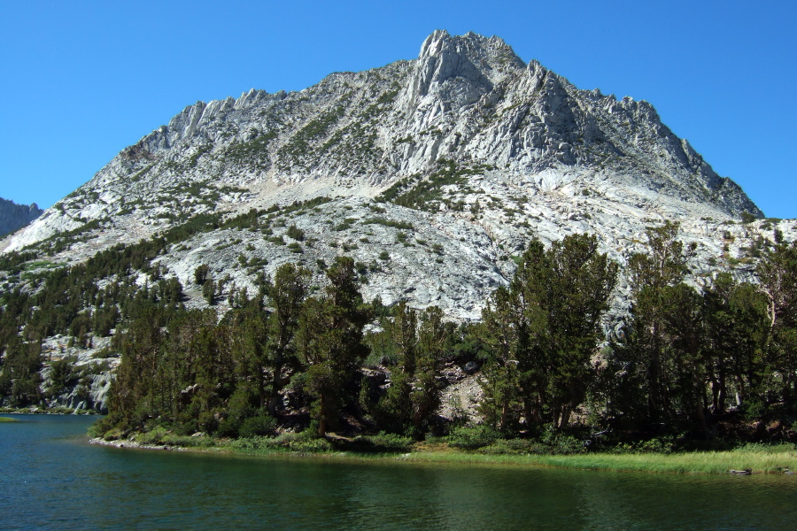 Hurd Peak (12237ft) rises above Long Lake