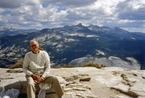 David enjoys lunch on Clouds Rest