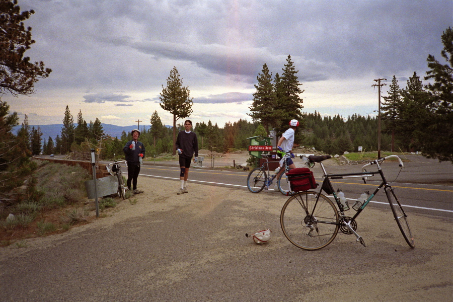 Chris and Bill stop on their way up Mt. Rose Highway.