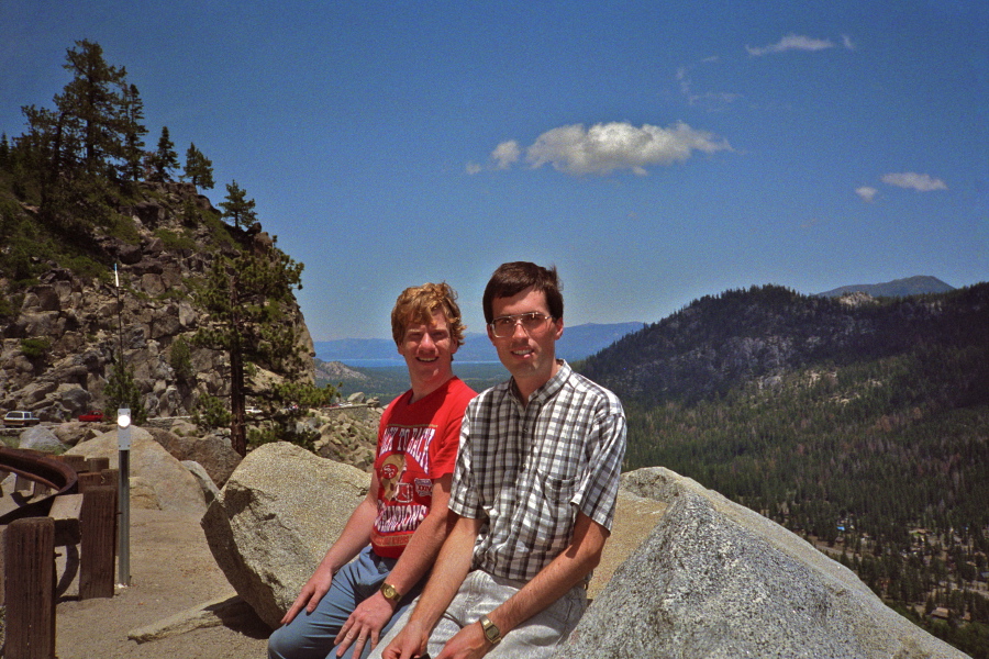 Stopping for a photo near Echo Summit.