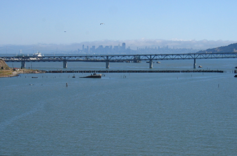 Eastern end of the Richmond-San Rafael Bridge from Point Molate. (1)