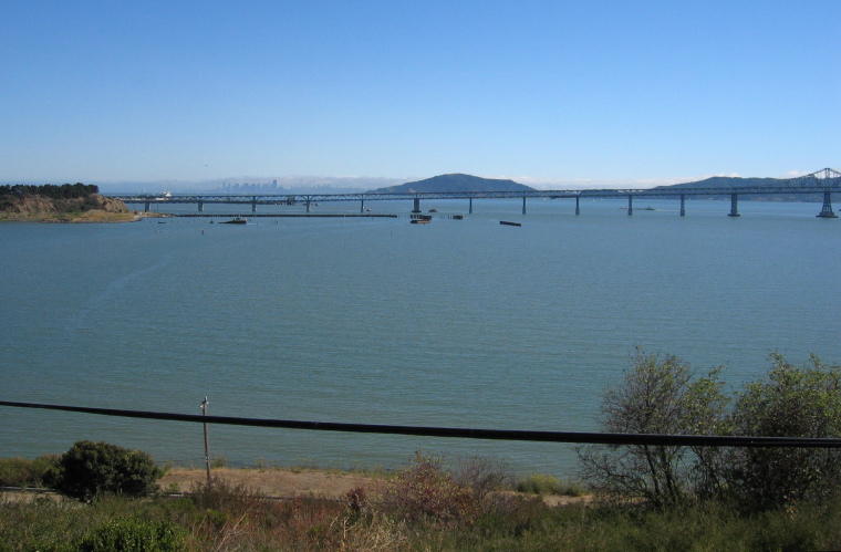 Eastern end of the Richmond-San Rafael Bridge from Point Molate. (2)