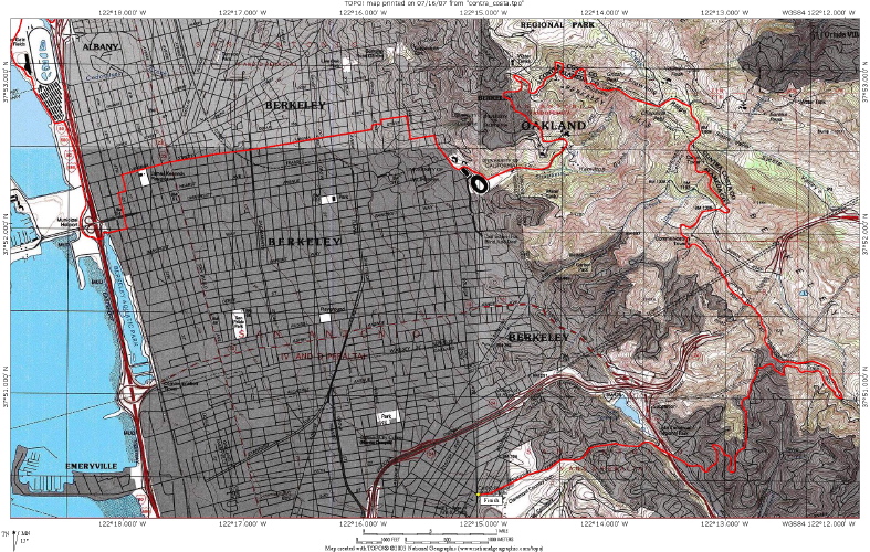 Grizzly Peak Detail Map.