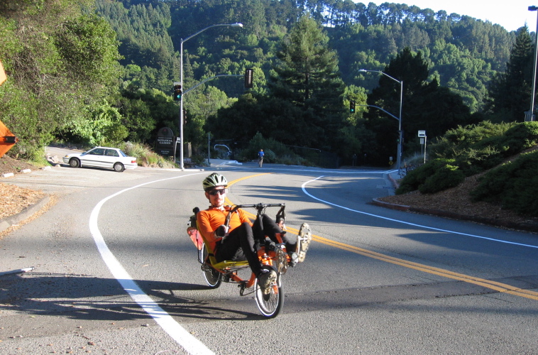 Climbing Centennial Drive past the UC Berkeley Botanical Garden.