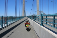 Crossing the Zampa Bridge northbound.