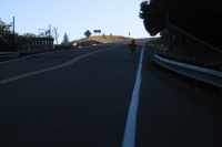 Climbing Centennial Drive to Lawrence Hall.