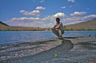 Bill on the shore of Convict Lake.