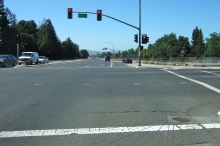Riding south on San Tomas Expressway