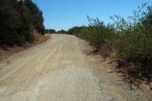 At its high point, Loma Prieta Way loses its asphalt.