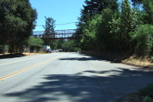 Riding southeast on Summit Road past the Loma Prieta School