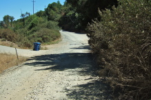 One final section of ballast rock before reaching smooth aslphalt!