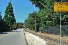 Starting up Eureka Canyon Road