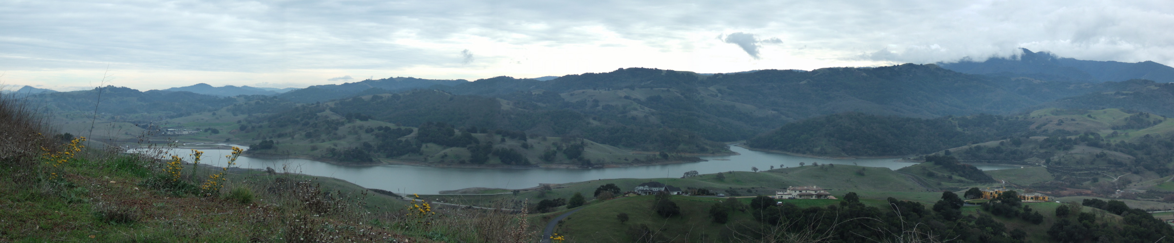 Calero Reservoir Panorama from Lago Vista Court.